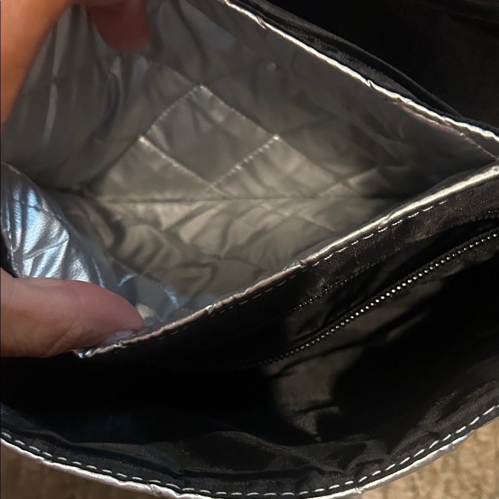 Haute Store Silver Quilted Crossbody Bag - Picture 7 of 9